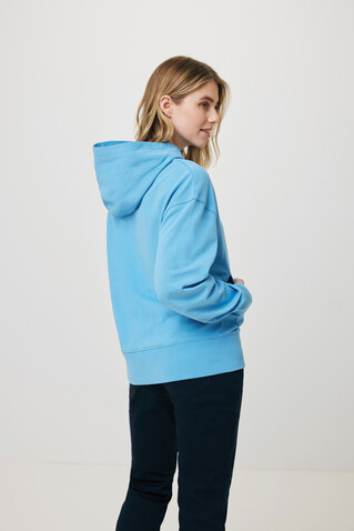 IQONIQ Yoho Relax-Hoodie aus recycelter Baumwolle tranquil blue bedrucken, Art.-Nr. T9402.010.XXXL