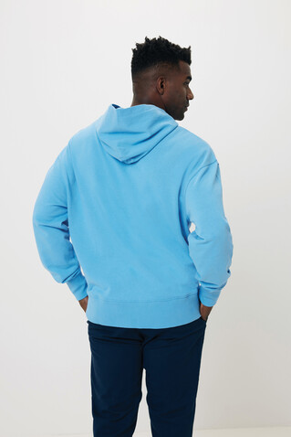 IQONIQ Yoho Relax-Hoodie aus recycelter Baumwolle tranquil blue bedrucken, Art.-Nr. T9402.010.XXXL