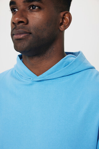 IQONIQ Yoho Relax-Hoodie aus recycelter Baumwolle tranquil blue bedrucken, Art.-Nr. T9402.010.XXXL
