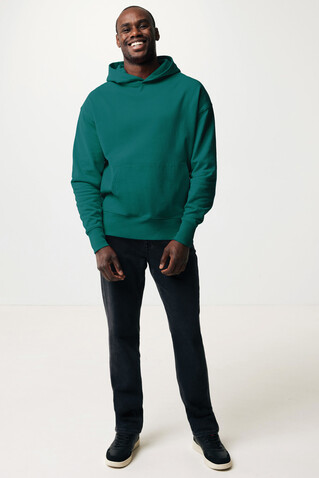 IQONIQ Yoho Relax-Hoodie aus recycelter Baumwolle verdigris bedrucken, Art.-Nr. T9402.009.L