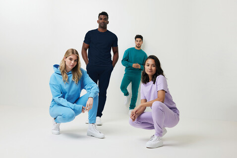 IQONIQ Yoho Relax-Hoodie aus recycelter Baumwolle verdigris bedrucken, Art.-Nr. T9402.009.L