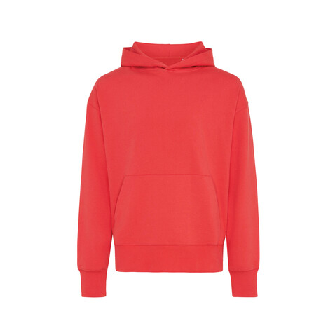 IQONIQ Yoho Relax-Hoodie aus recycelter Baumwolle luscious red bedrucken, Art.-Nr. T9402.008.S