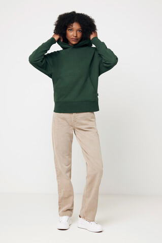IQONIQ Yoho Relax-Hoodie aus recycelter Baumwolle forest green bedrucken, Art.-Nr. T9402.005.XXXL