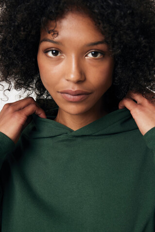 IQONIQ Yoho Relax-Hoodie aus recycelter Baumwolle forest green bedrucken, Art.-Nr. T9402.005.XXXL