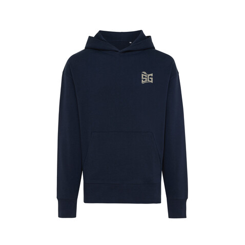 IQONIQ Yoho Relax-Hoodie aus recycelter Baumwolle navy blau bedrucken, Art.-Nr. T9402.002.XXS IQONIQ Yoho Relax-Hoodie aus recycelter Baumwolle navy blau bedrucken, Art.-Nr. T9402.002.XXS