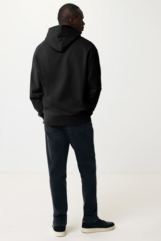 IQONIQ Yoho Relax-Hoodie aus recycelter Baumwolle schwarz bedrucken, Art.-Nr. T9402.001.M