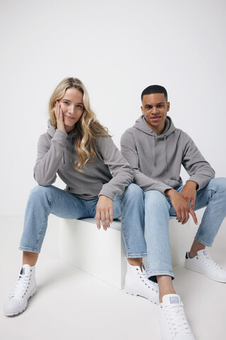 IQONIQ Trivor Mikrofleece-Kapuzen-Pulli aus recyc. Polyester storm grey bedrucken, Art.-Nr. T9403.027.L