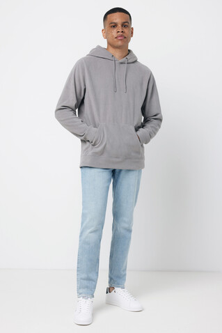 IQONIQ Trivor Mikrofleece-Kapuzen-Pulli aus recyc. Polyester storm grey bedrucken, Art.-Nr. T9403.027.L
