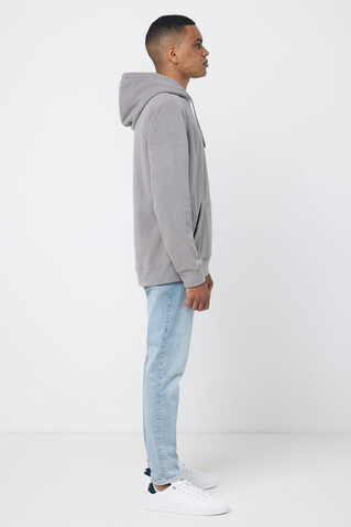 IQONIQ Trivor Mikrofleece-Kapuzen-Pulli aus recyc. Polyester storm grey bedrucken, Art.-Nr. T9403.027.L