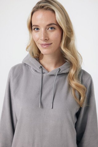 IQONIQ Trivor Mikrofleece-Kapuzen-Pulli aus recyc. Polyester storm grey bedrucken, Art.-Nr. T9403.027.L