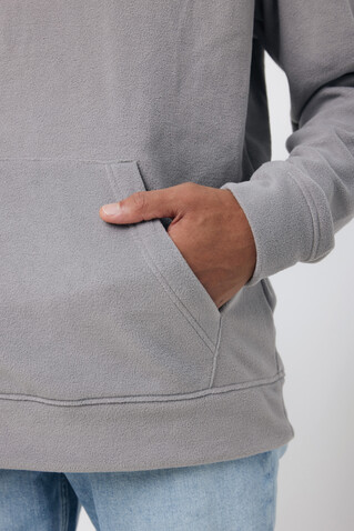 IQONIQ Trivor Mikrofleece-Kapuzen-Pulli aus recyc. Polyester storm grey bedrucken, Art.-Nr. T9403.027.L