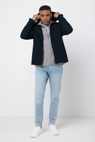 IQONIQ Trivor Mikrofleece-Kapuzen-Pulli aus recyc. Polyester storm grey bedrucken, Art.-Nr. T9403.027.L