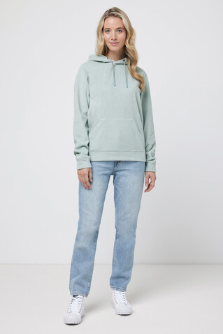 IQONIQ Trivor Mikrofleece-Kapuzen-Pulli aus recyc. Polyester Iceberg green bedrucken, Art.-Nr. T9403.023.XXL