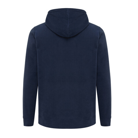 IQONIQ Trivor Mikrofleece-Kapuzen-Pulli aus recyc. Polyester navy blau bedrucken, Art.-Nr. T9403.002.XXXL