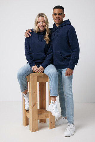 IQONIQ Trivor Mikrofleece-Kapuzen-Pulli aus recyc. Polyester navy blau bedrucken, Art.-Nr. T9403.002.XXXL