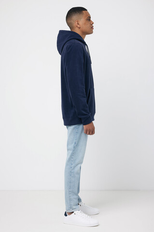 IQONIQ Trivor Mikrofleece-Kapuzen-Pulli aus recyc. Polyester navy blau bedrucken, Art.-Nr. T9403.002.XXXL