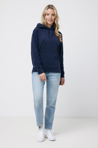 IQONIQ Trivor Mikrofleece-Kapuzen-Pulli aus recyc. Polyester navy blau bedrucken, Art.-Nr. T9403.002.XXXL