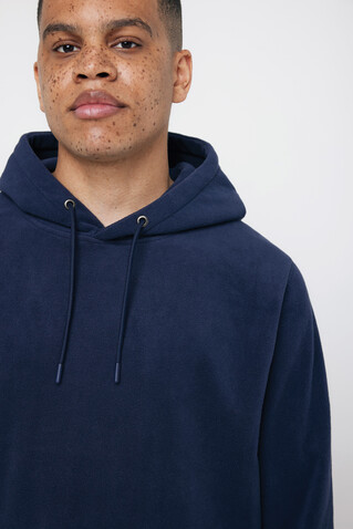 IQONIQ Trivor Mikrofleece-Kapuzen-Pulli aus recyc. Polyester navy blau bedrucken, Art.-Nr. T9403.002.XXXL