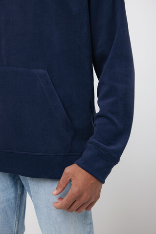 IQONIQ Trivor Mikrofleece-Kapuzen-Pulli aus recyc. Polyester navy blau bedrucken, Art.-Nr. T9403.002.XXXL