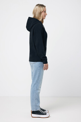 IQONIQ Trivor Mikrofleece-Kapuzen-Pulli aus recyc. Polyester schwarz bedrucken, Art.-Nr. T9403.001.M