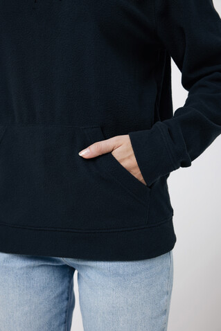 IQONIQ Trivor Mikrofleece-Kapuzen-Pulli aus recyc. Polyester schwarz bedrucken, Art.-Nr. T9403.001.M