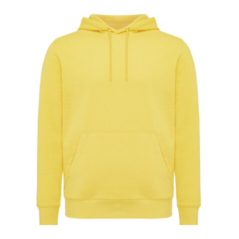 IQONIQ Rila Lightweight Hoodie aus recycelter Baumwolle gelb bedrucken, Art.-Nr. T9404.045.XXS