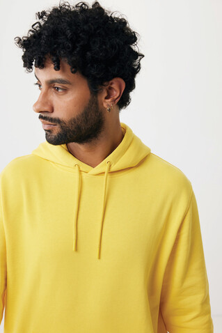 IQONIQ Rila Lightweight Hoodie aus recycelter Baumwolle gelb bedrucken, Art.-Nr. T9404.045.XXS
