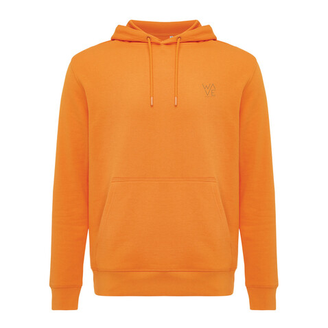 IQONIQ Rila Lightweight Hoodie aus recycelter Baumwolle orange bedrucken, Art.-Nr. T9404.044.XL