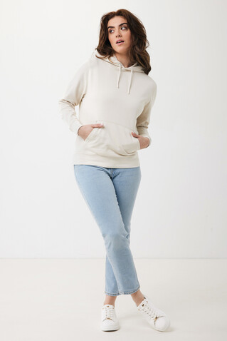 IQONIQ Rila Lightweight Hoodie aus recycelter Baumwolle ivory white bedrucken, Art.-Nr. T9404.040.XS