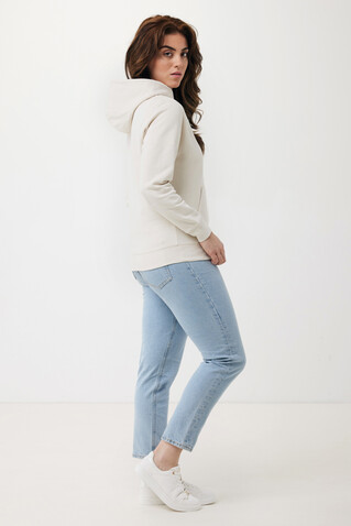 IQONIQ Rila Lightweight Hoodie aus recycelter Baumwolle ivory white bedrucken, Art.-Nr. T9404.040.XS