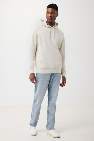 IQONIQ Rila Lightweight Hoodie aus recycelter Baumwolle ivory white bedrucken, Art.-Nr. T9404.040.XS