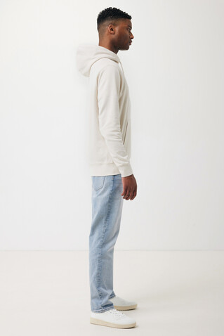 IQONIQ Rila Lightweight Hoodie aus recycelter Baumwolle ivory white bedrucken, Art.-Nr. T9404.040.XS