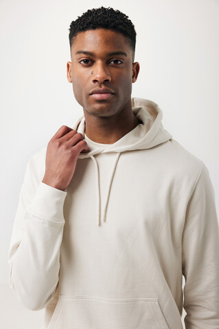 IQONIQ Rila Lightweight Hoodie aus recycelter Baumwolle ivory white bedrucken, Art.-Nr. T9404.040.XS