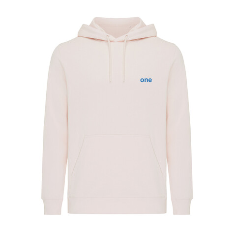 IQONIQ Rila Lightweight Hoodie aus recycelter Baumwolle cloud pink bedrucken, Art.-Nr. T9404.039.XS