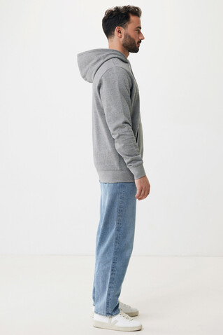 IQONIQ Rila Lightweight Hoodie aus recycelter Baumwolle light heather anthracite bedrucken, Art.-Nr. T9404.034.XXXL