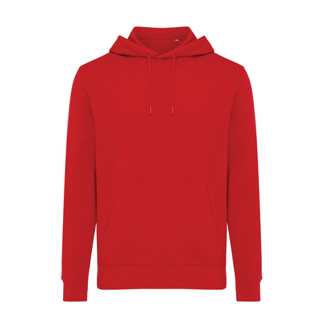 IQONIQ Rila Lightweight Hoodie aus recycelter Baumwolle rot bedrucken, Art.-Nr. T9404.029.S
