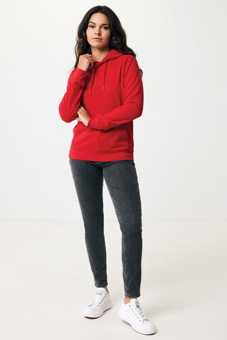 IQONIQ Rila Lightweight Hoodie aus recycelter Baumwolle rot bedrucken, Art.-Nr. T9404.029.S
