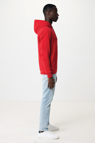 IQONIQ Rila Lightweight Hoodie aus recycelter Baumwolle rot bedrucken, Art.-Nr. T9404.029.S