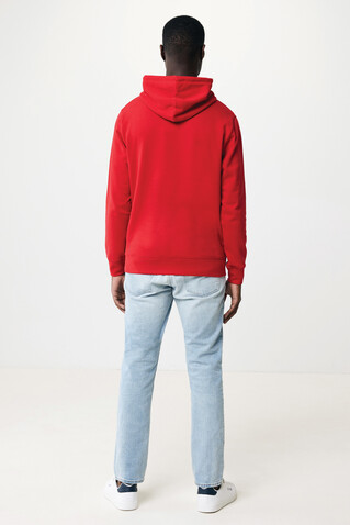 IQONIQ Rila Lightweight Hoodie aus recycelter Baumwolle rot bedrucken, Art.-Nr. T9404.029.S
