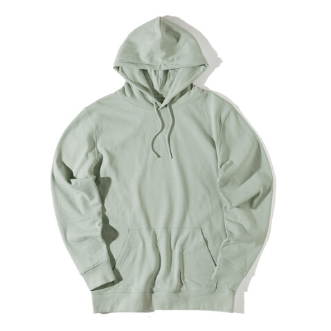 IQONIQ Rila Lightweight Hoodie aus recycelter Baumwolle Iceberg green bedrucken, Art.-Nr. T9404.023.XL