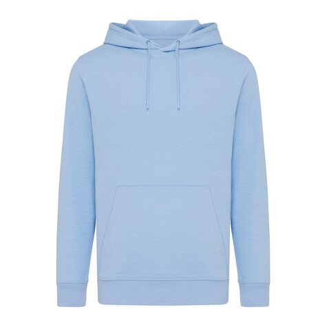 IQONIQ Rila Lightweight Hoodie aus recycelter Baumwolle sky blue bedrucken, Art.-Nr. T9404.022.M