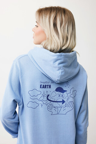IQONIQ Rila Lightweight Hoodie aus recycelter Baumwolle sky blue bedrucken, Art.-Nr. T9404.022.M
