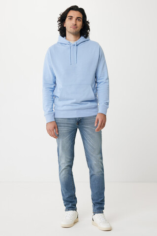 IQONIQ Rila Lightweight Hoodie aus recycelter Baumwolle sky blue bedrucken, Art.-Nr. T9404.022.M