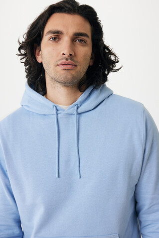 IQONIQ Rila Lightweight Hoodie aus recycelter Baumwolle sky blue bedrucken, Art.-Nr. T9404.022.M