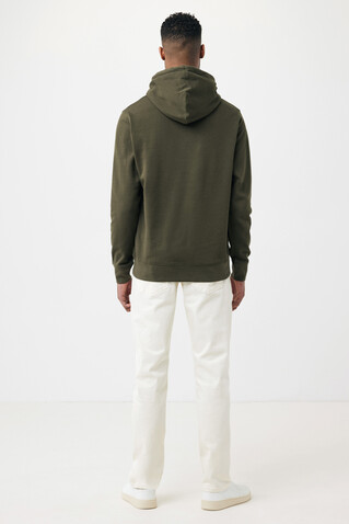 IQONIQ Rila Lightweight Hoodie aus recycelter Baumwolle khaki bedrucken, Art.-Nr. T9404.020.S