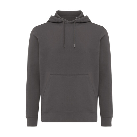 IQONIQ Rila Lightweight Hoodie aus recycelter Baumwolle anthrazit bedrucken, Art.-Nr. T9404.019.S