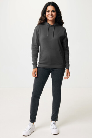 IQONIQ Rila Lightweight Hoodie aus recycelter Baumwolle anthrazit bedrucken, Art.-Nr. T9404.019.S