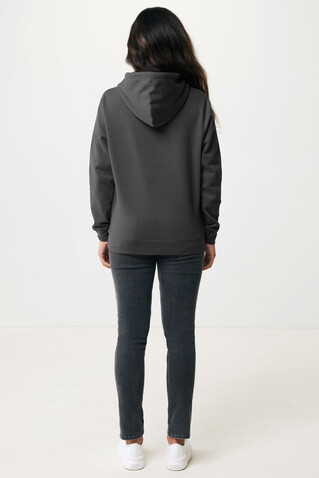 IQONIQ Rila Lightweight Hoodie aus recycelter Baumwolle anthrazit bedrucken, Art.-Nr. T9404.019.S