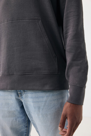 IQONIQ Rila Lightweight Hoodie aus recycelter Baumwolle anthrazit bedrucken, Art.-Nr. T9404.019.S
