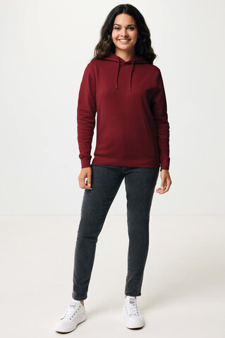 IQONIQ Rila Lightweight Hoodie aus recycelter Baumwolle burgunderrot bedrucken, Art.-Nr. T9404.007.XXXL